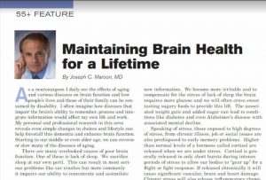 Maintaining Brain Health Dr Maroon 55 plus Winter 2017 Small